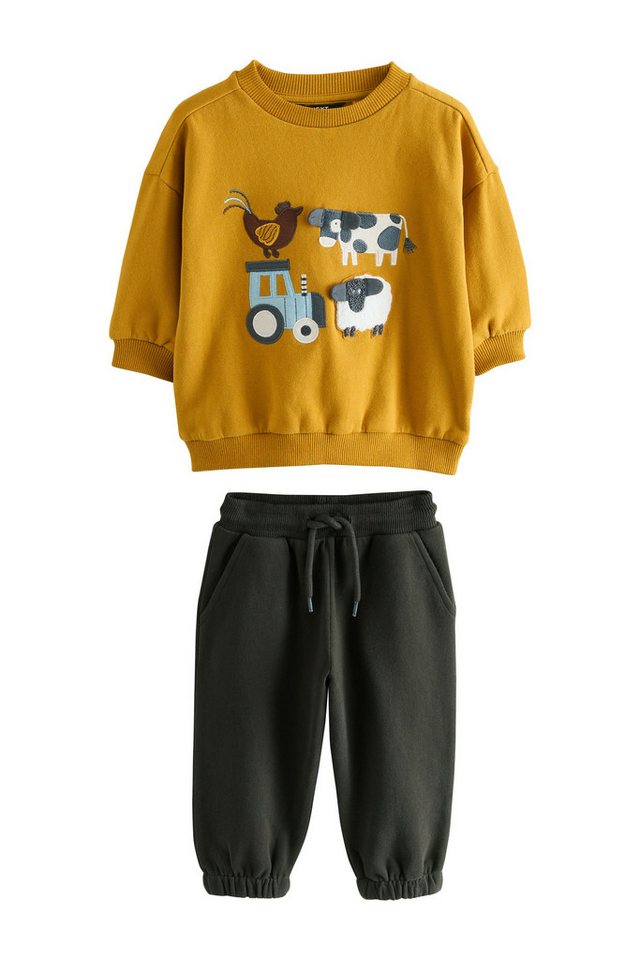 Next Sweatanzug Sweatshirt mit Applikation und Jogginghose im Set (2-tlg) von Next