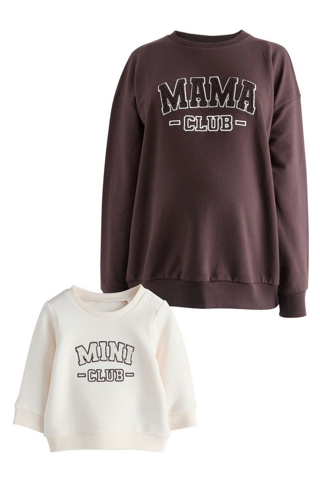 Next Sweater Mini Me Sweatshirt-Set, Umstandsmode (2-tlg) von Next