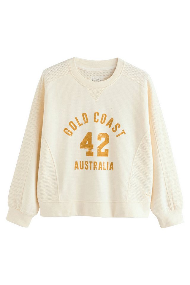 Next Sweater Sweatshirt mit Waffelstruktur aus 100 % Baumwolle (1-tlg) von Next