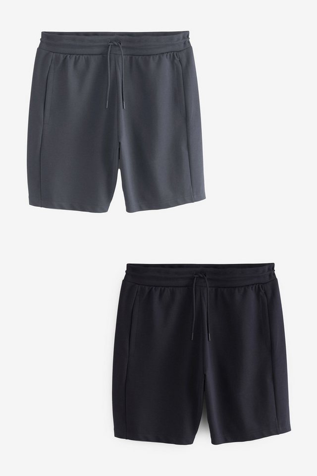 Next Sweatshorts Jersey-Shorts mit Reißverschlusstasche, 2er-Pack (2-tlg) von Next