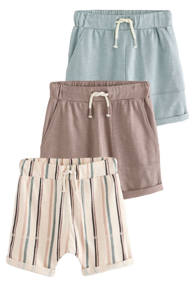 Next Sweatshorts Shorts aus 100 % Baumwolle, 3er-Pack (3-tlg) von Next