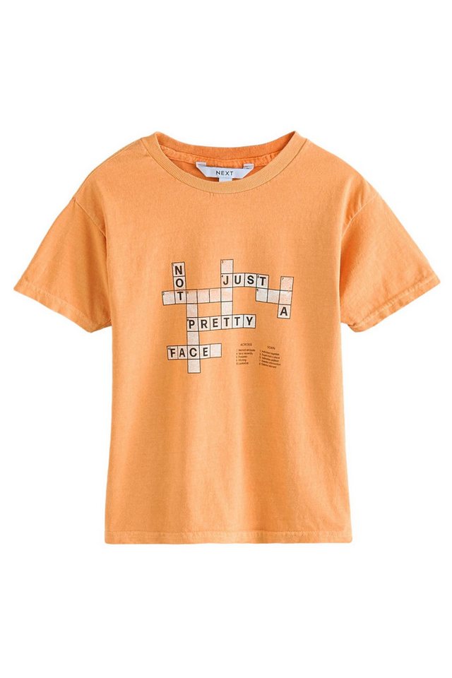 Next T-Shirt 100 % Baumwolle Lustiges T-Shirt Kreuzworträtsel (1-tlg) von Next