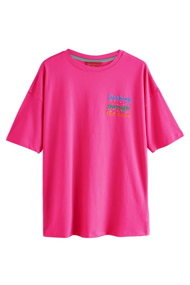 Next T-Shirt Festliches T-Shirt mit Leopardenmuster/Pailletten (1-tlg) von Next