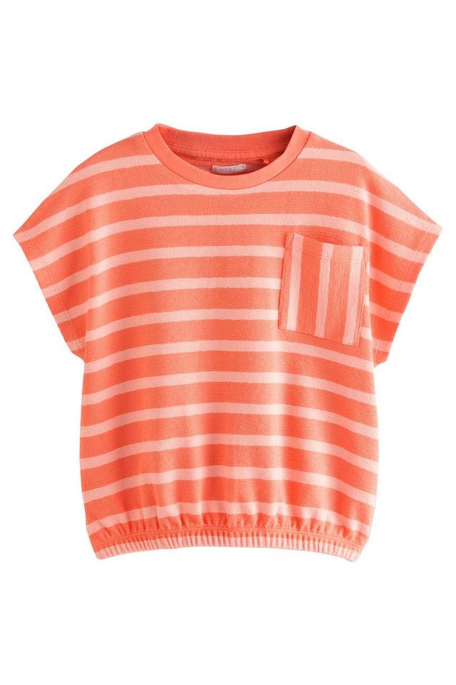 Next T-Shirt Kastiges T-Shirt mit Streifen aus Baumwolle (1-tlg) von Next
