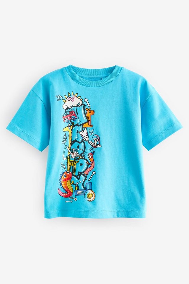 Next T-Shirt Kurzarm-T-Shirt mit Graffiti-Print (1-tlg) von Next