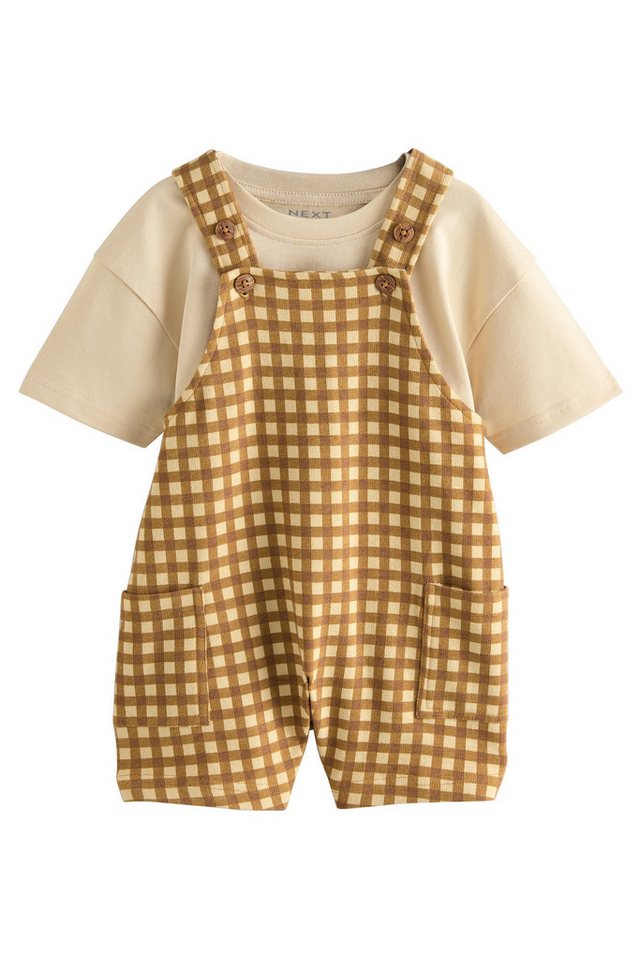 Next T-Shirt Latzhose aus Jersey und Kurzarm-T-Shirt im Set (2-tlg) von Next