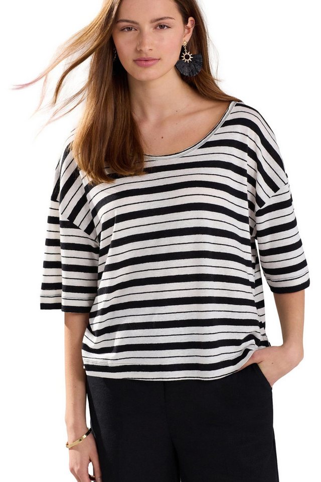 Next T-Shirt Weiches T-Shirt mit U-Ausschnitt, Leinen-Modalmix (1-tlg) von Next