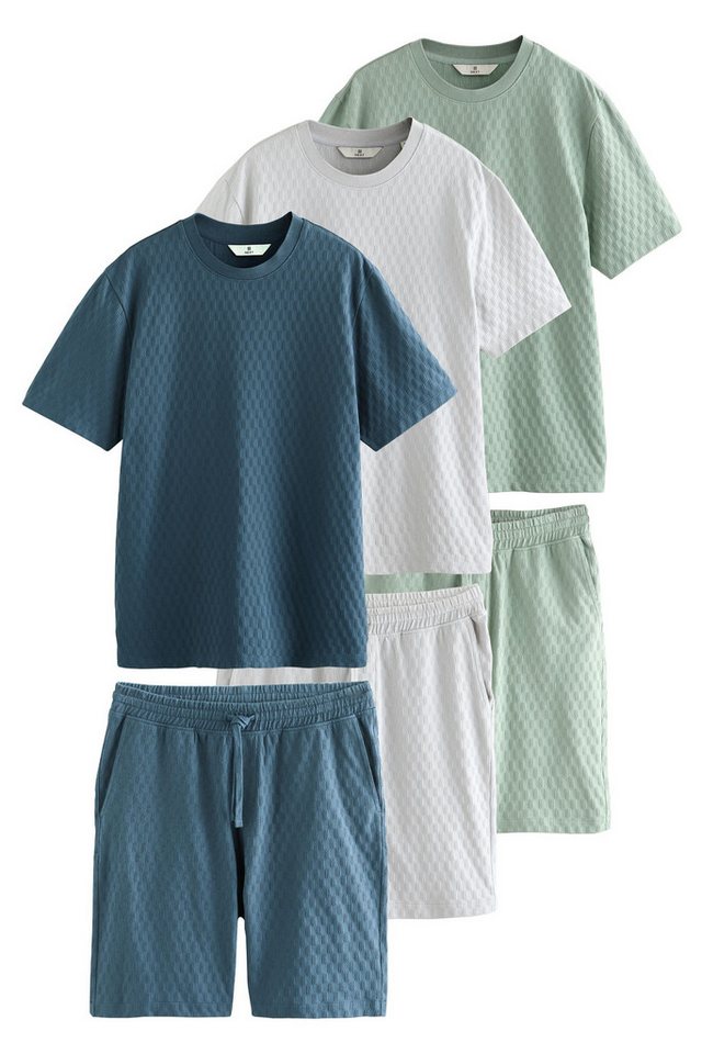 Next T-Shirt & Shorts T-Shirts und Shorts aus 100 % Baumwolle im 3er-Set (6-tlg) von Next