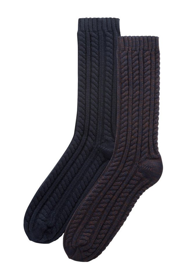 Next Thermosocken Dicke Stricksocken im Zopfmuster, 2er-Pack (2-Paar) von Next