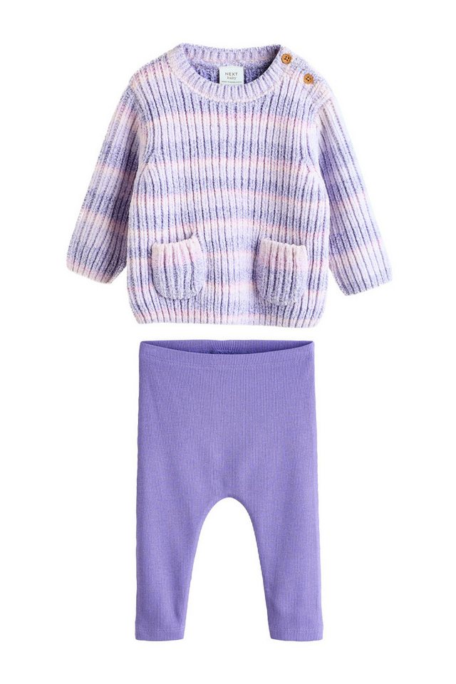 Next Top & Leggings 2-teiliges Baby-Set, Chenille-Pullover + Leggings (2-tlg) von Next