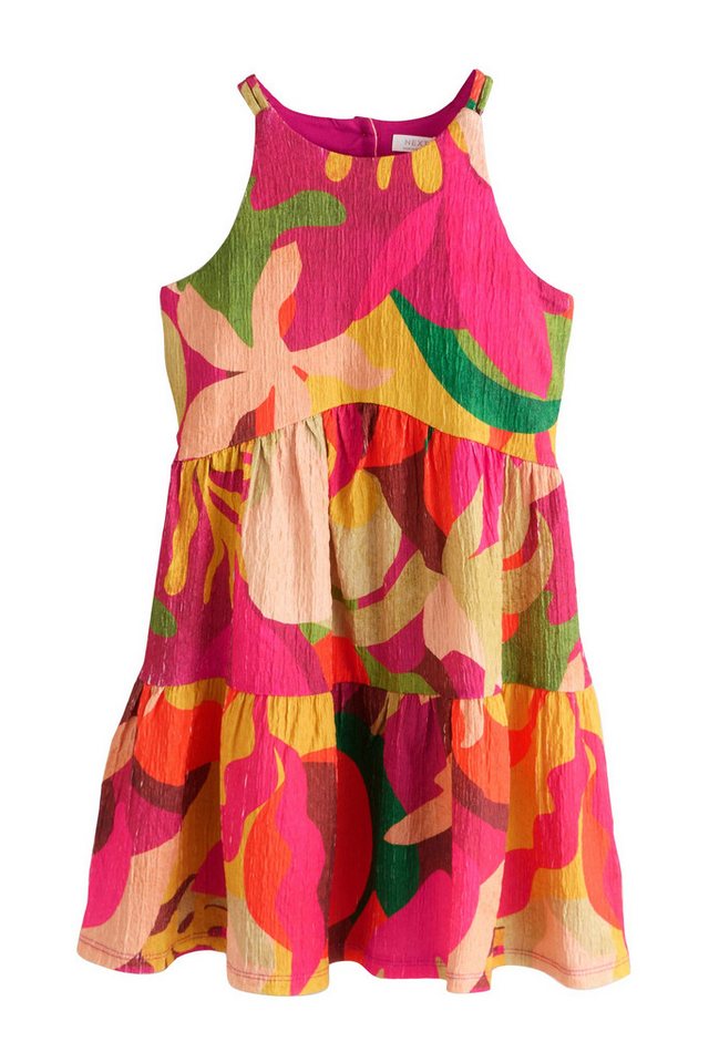 Next Trägerkleid Sommerkleid mit Trägern und Knitteroptik (1-tlg) von Next