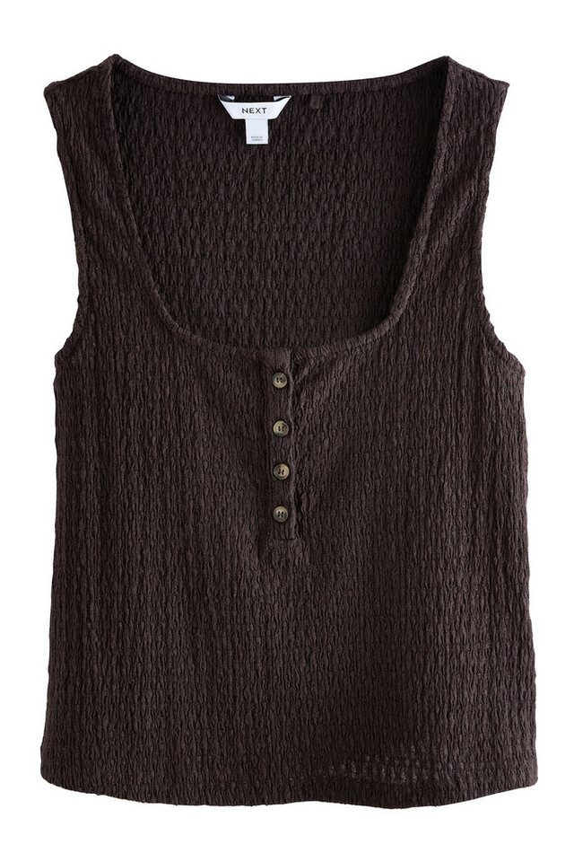 Next Trägertop Strukturiertes Tanktop mit Henleydetail (1-tlg) von Next