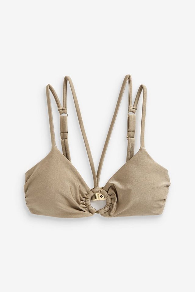 Next Triangel-Bikini-Top Hochglanz-Bikinioberteil mit Ring, schmale Träger (1-St) von Next