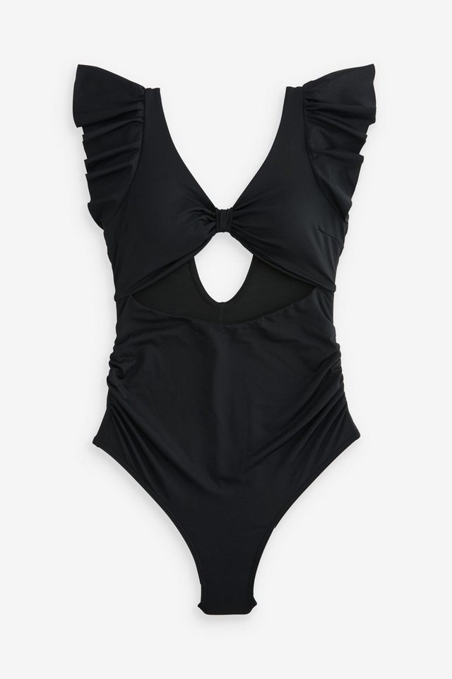 Next Umstandsbadeanzug Umstands-Badeanzug mit Rüschenärmeln (1-St) von Next