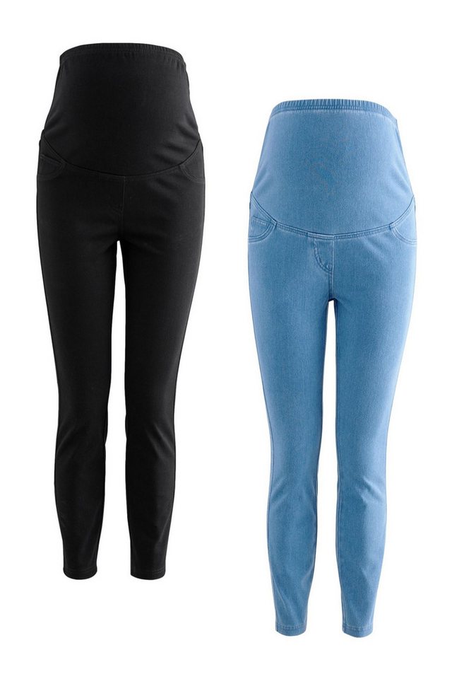 Next Umstandsleggings 2er-Pack Denim-Jeggings, Umstandsmode (2-tlg) von Next