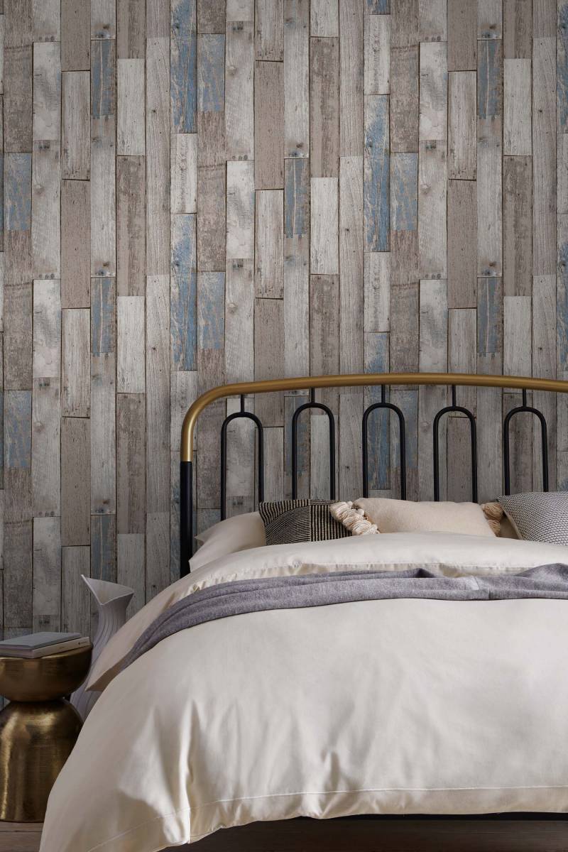 Next Vliestapete "DISTRESSED WOOD PLANK Vliestapete 10mx52cm" glatt von Next