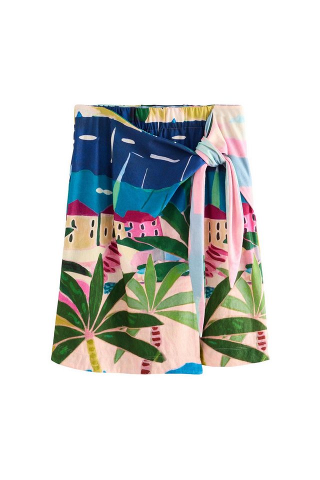 Next Minirock Minirock in Wickeloptik mit Urlaubs-Print (1-tlg) von Next