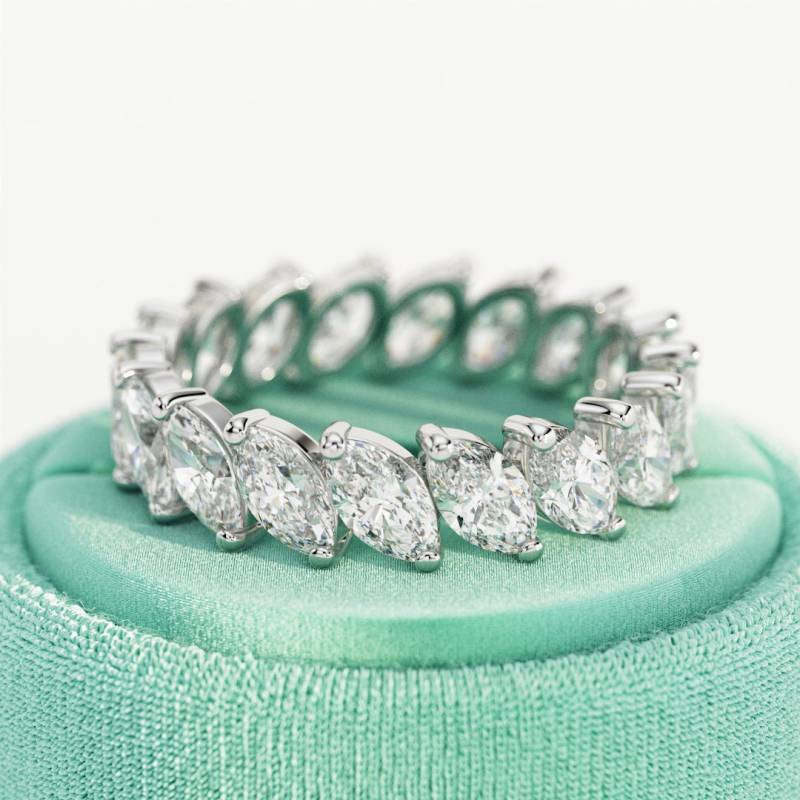 3.6 Karat Marquise Schnitt Labor Diamant Eternity Ring/Band Lab Diamanten Ehering 14K Weißgold von NextDiamonds