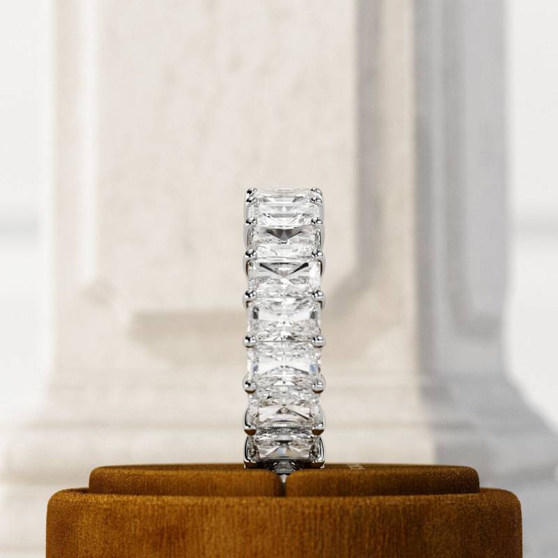 6.5 Karat Strahlender Diamant Labor Gewachsen Eternity Band/Voller Ring Weißgold Cvd Ehering von NextDiamonds