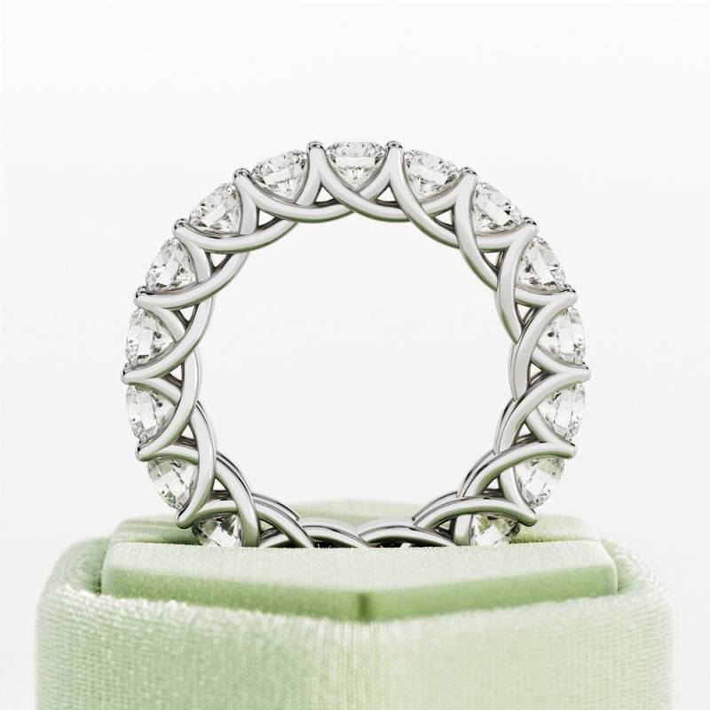 Trellis Eternity Band/5 Karat Labor Gewachsene Dimond Ring Ehering Lab Made Vvs Und Cvd Diamanten 14K Weißgold von NextDiamonds