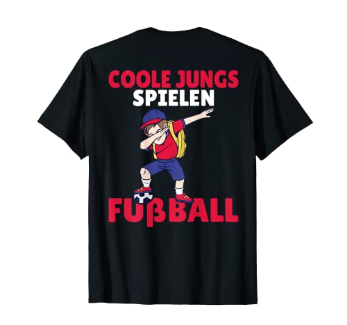 Backprint Coole Jungs spielen Fußball Motiv für Fußballer T-Shirt von NextLevel Merch