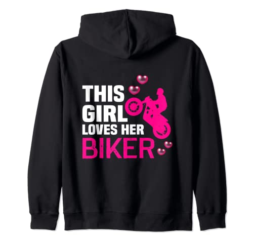 Backprint This girl loves her Biker Motorradfahrer Biking Kapuzenjacke Backprint This girl loves her Biker Motorradfahrer Biking Kapuzenjacke von NextLevel Merch