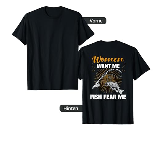 Backprint Woman want me Fish fear me T-Shirt von NextLevel Merch