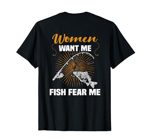 Backprint Woman want me Fish fear me T-Shirt von NextLevel Merch