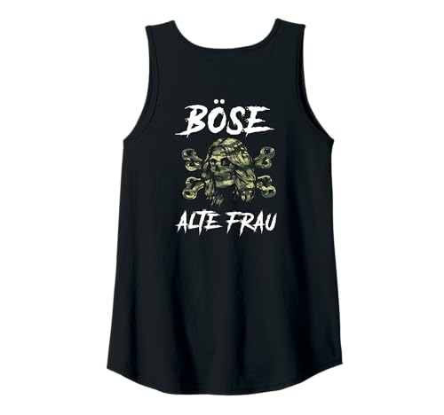 Damen Backprint Böse alte Frau Tank Top von NextLevel Merch