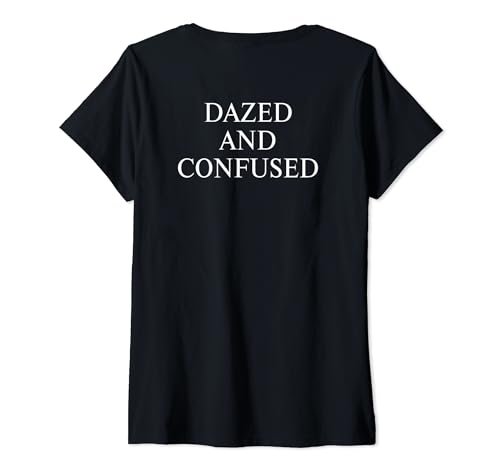 Damen Backprint Dazed and confused T-Shirt mit V-Ausschnitt von NextLevel Merch