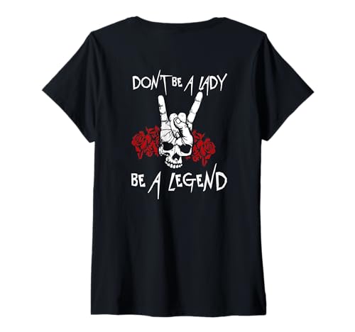 Damen Backprint Dont be a lady be a legend T-Shirt mit V-Ausschnitt von NextLevel Merch