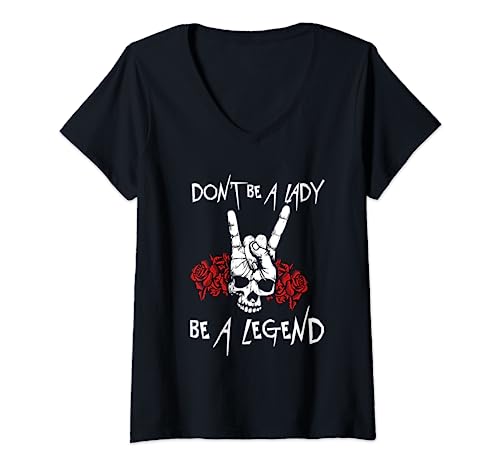 Damen Dont be a lady be a legend T-Shirt mit V-Ausschnitt von NextLevel Merch