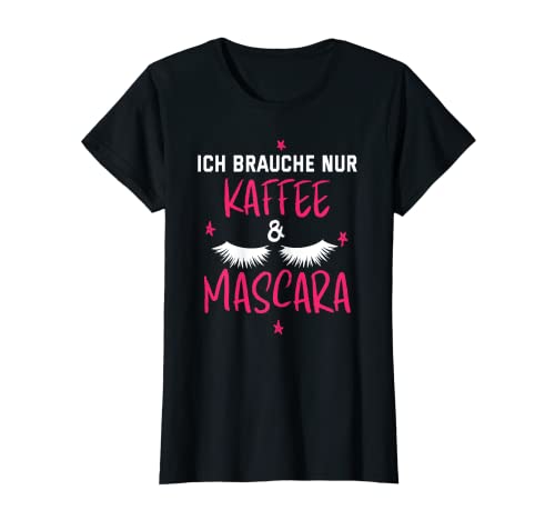 Damen Ich brauche nur Kaffee und Mascara T-Shirt von NextLevel Merch