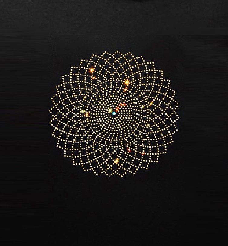 Blume Mandalas Strass Transfer Bling Hot Fix Bügelbild Motiv Design Tt-168 von Nextclover