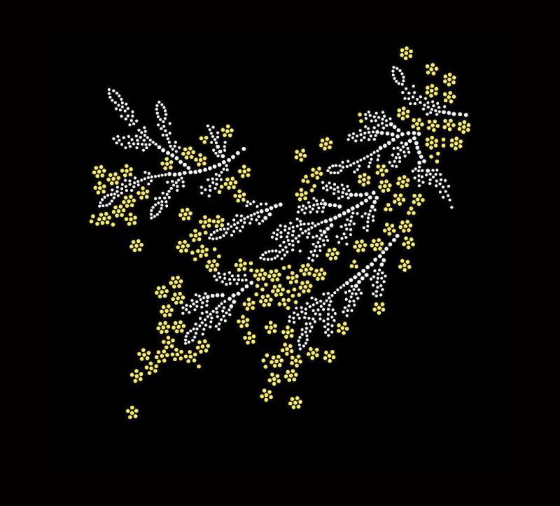 Blumen Kristall Strass Transfer Bling Hot Fix Bügelbild Motiv Design Tt-186 von Nextclover