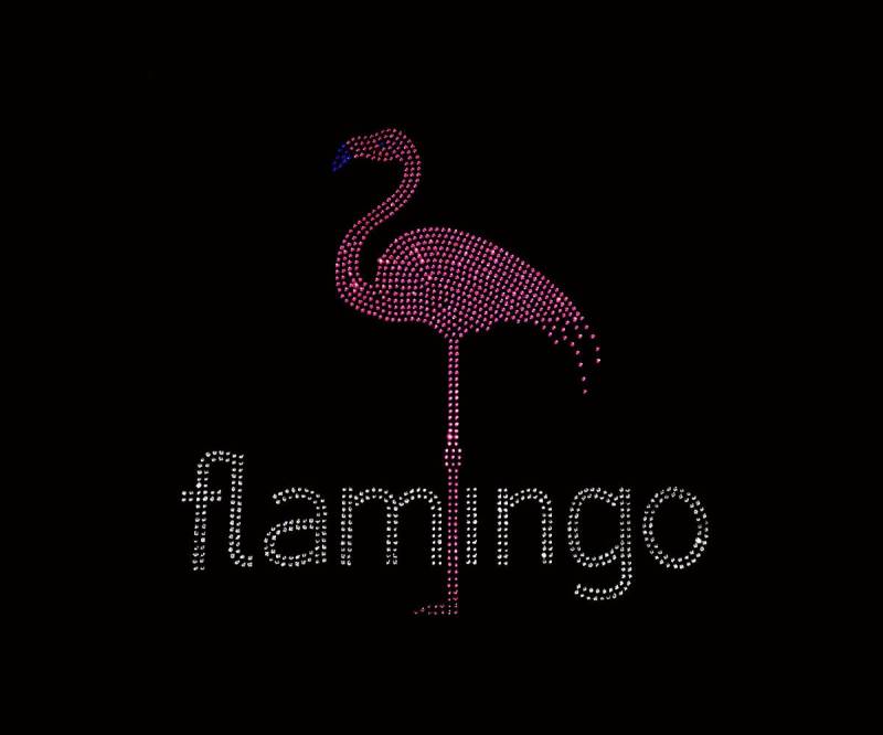 Flamingo Kristall Strass Transfer Bling Hot Fix Bügelbild Motiv Design Tt-188 von Nextclover