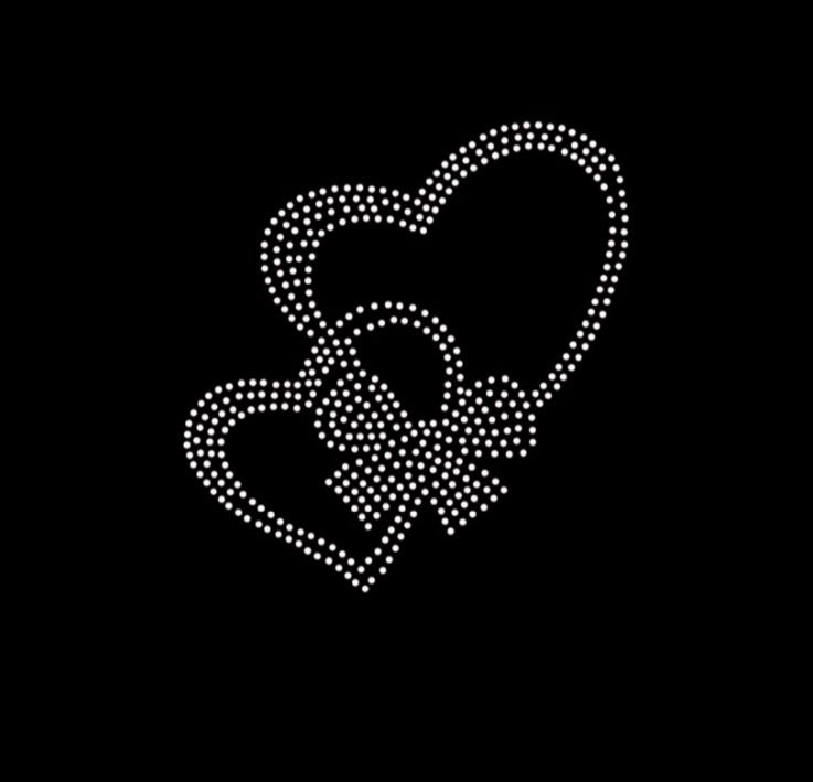 Herz Strass Applikation Bling Hot Fix Aufbügler Motiv Design Transfer Tt-016 von Nextclover