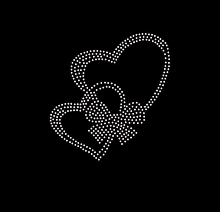 Herz Strass Applikation Bling Hot Fix Aufbügler Motiv Design Transfer Tt-016 von Nextclover