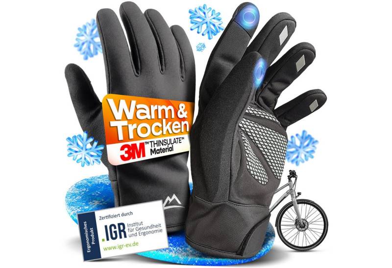 Nextcover Fahrradhandschuhe Nextcover Winter Fahrradhandschuhe Herren & Damen mit ThermoShield 2.0 von Nextcover