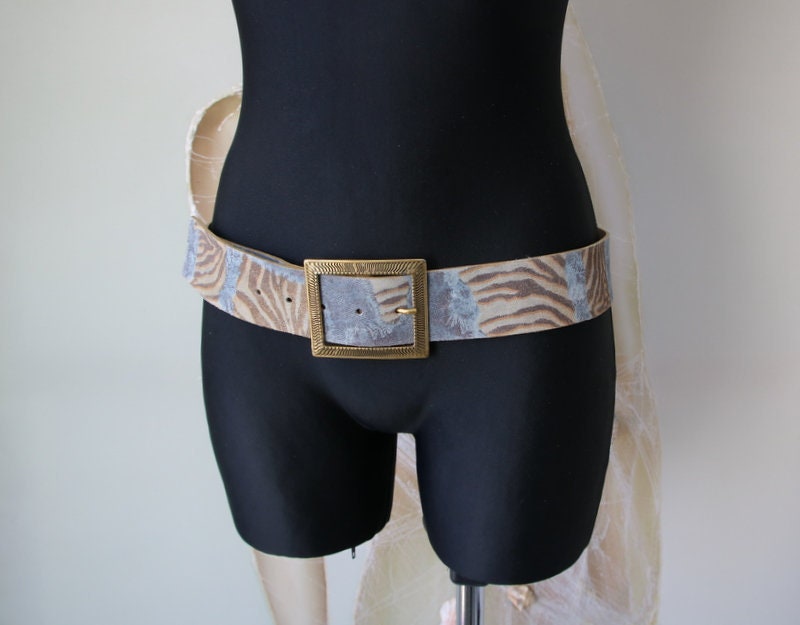 Vintage Echtleder Gürtel Animal Print Accessoires Größe 90 Vintage Echtleder Gürtel Animal Print Accessoires Größe 90 von Nextgemvintage