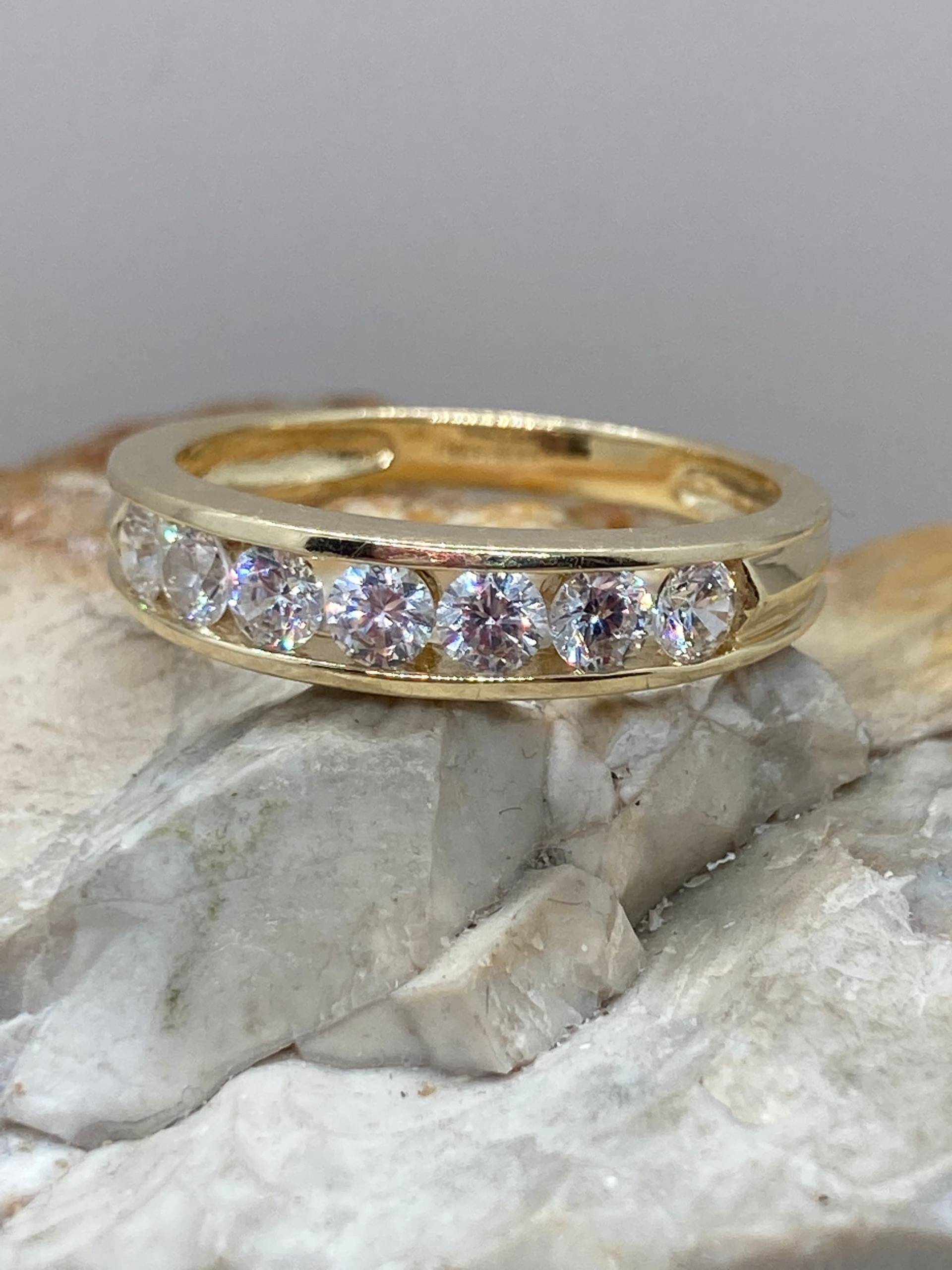 14 Karat Massiv Gold Bandring Stacker Spacer Dqcz Größe Ukp Usa7.5 von Nextotheheart