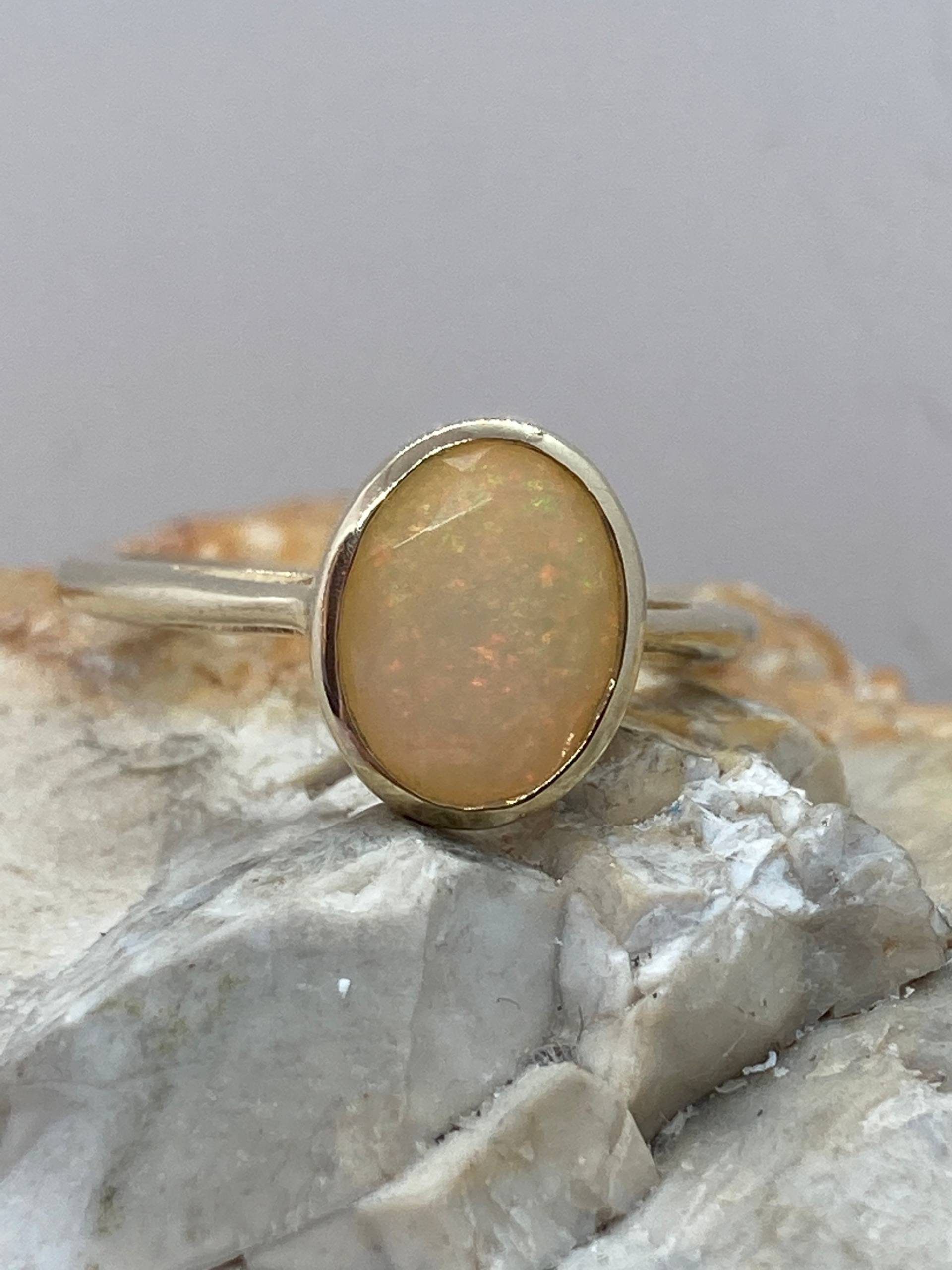 Gelber Opal 9Ct Gold Solitär Ring Gr.11/2 Usa5, 5 von Nextotheheart