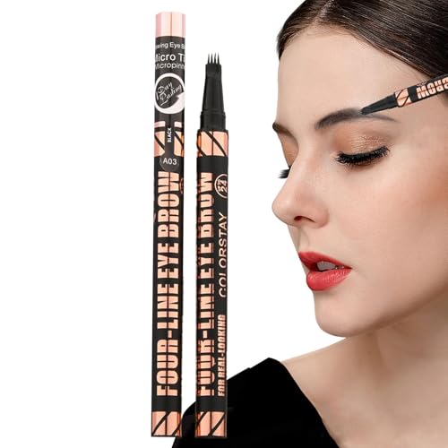 Nexusectar Augenbrauenstift, flüssiger Augenbrauenstift,Wasserdichte Augenbrauenbürste mit 4 Tipp | Tragbare Make -up -Vorräte, lang anhaltendes Malvorlagenwerkzeug für Männer, Frauen von Nexusectar