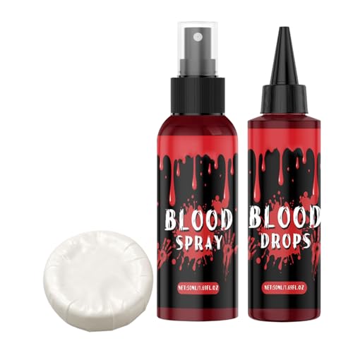 Nexusectar Vampirblut – Realistisches Make-up in Flüssigkeit – Sprühtropfen – Zubehör Kostüm für Cosplay Zombie und Vampir von Nexusectar