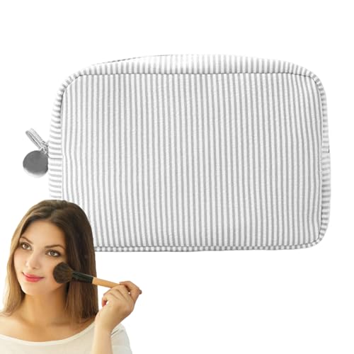 Zuverlässiges Reißverschlussdesign Makeup Bag Organizer, Reise Kosmetiktasche | Leichter Makeup Etui Halter - Tragbares Ästhetisches Reiseetui Mit Reißverschluss Für Damen Camping Fitness Outdoor von Nexusectar