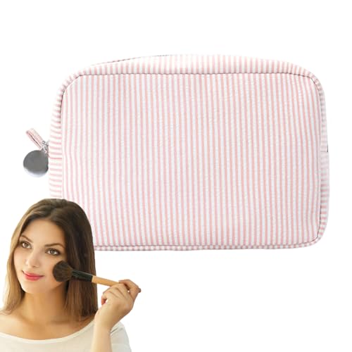 Zuverlässiges Reißverschlussdesign Makeup Bag Organizer, Reise Kosmetiktasche | Leichter Makeup Etui Halter - Tragbares Ästhetisches Reiseetui Mit Reißverschluss Für Damen Camping Fitness Outdoor von Nexusectar