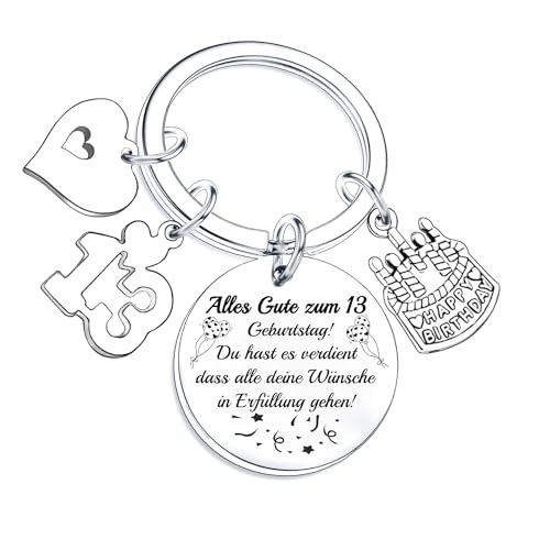 Nfyxcaz Alles Gute Zum Geburtstagsgeschenke Geburtstags Schlüsselanhänger Für Frauen Männer Freunde Inspirierende Geburtstags Schlüsselanhänger Geschenke Für Sohn Tochter (13.Geburtstag) von Nfyxcaz