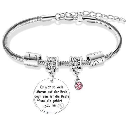 Nfyxcaz Modern Silber Edelstahl Armband für Mama - Muttertagsgeschenke, Geburtstag, Weihnachten & mehr von Nfyxcaz