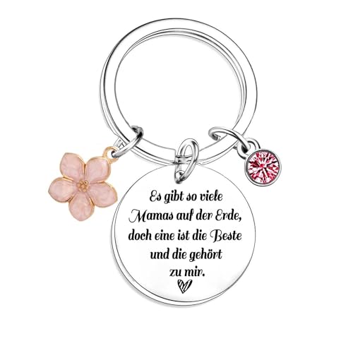 Nfyxcaz Moderner Schlüsselanhänger für Mütter in Silber - Muttertagsgeschenke, Geburtstag, Weihnachten & mehr - mit Schmuckbeutel von Nfyxcaz