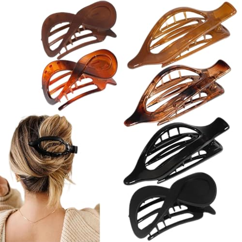 Haarklammer für dickes Haar, rutschfeste Haarklammern, schwarze Haarklammern, große Haarklammer, Vintage-Haarspangen, Kopfschmuck für Frauen, Mädchen, Dekoration, 6 Stück Haarklammer für dickes Haar, rutschfeste Haarklammern, schwarze Haarklammern, große Haarklammer, Vintage-Haarspangen, Kopfschmuck für Frauen, Mädchen, Dekoration, 6 Stück von Nhujevkom